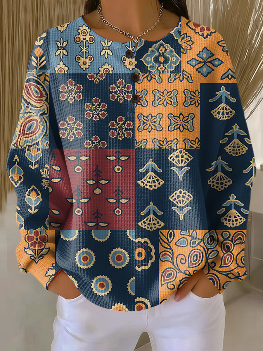 Łucja | Patchworkowa Elegancja Sweter