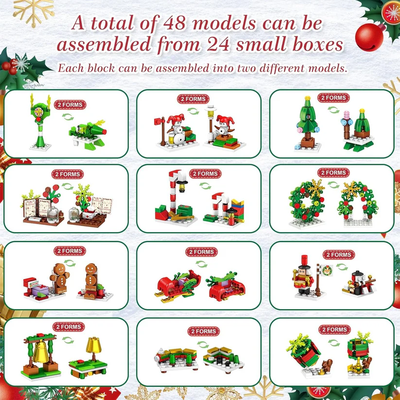 2025 „Świąteczny Kalendarz Adwentowy – Mini Christmas Building Set”