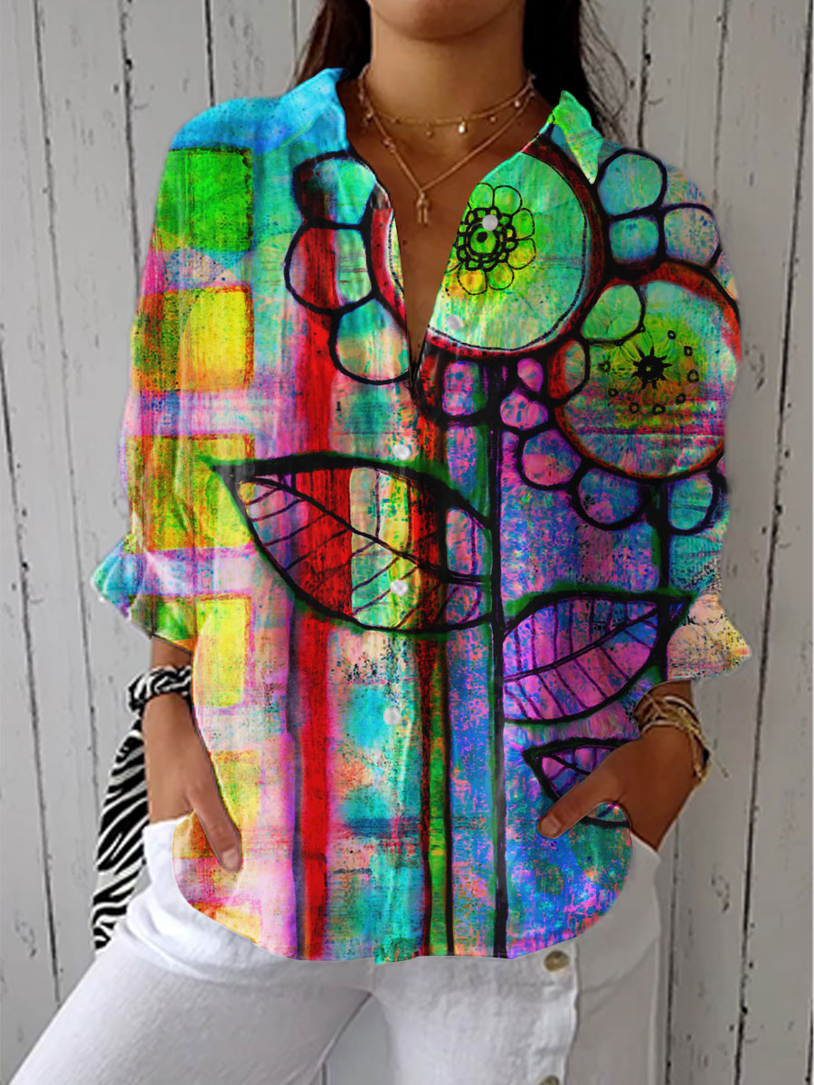 Brielle | Bluzka Artystyczny Kwiat