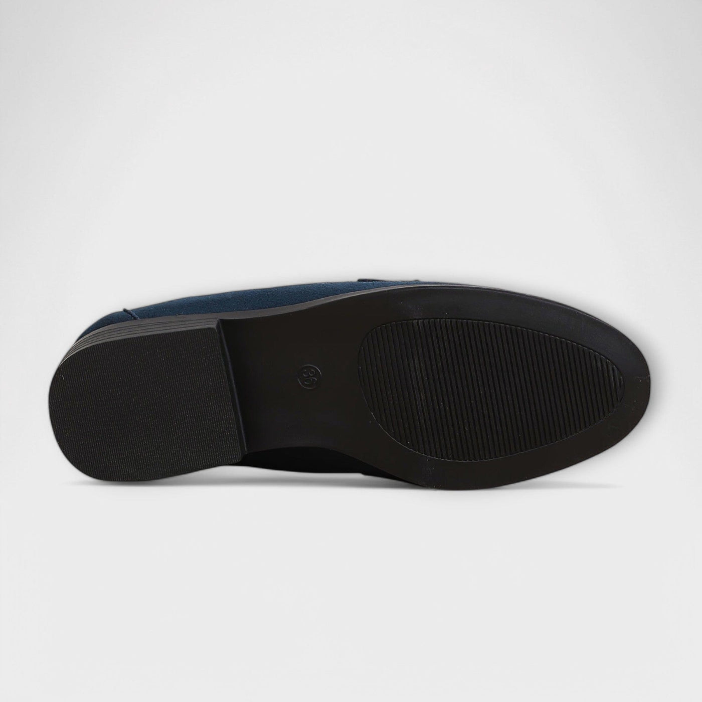 Magda | Zamszowe Mokasyny z Złotą Sprzączką