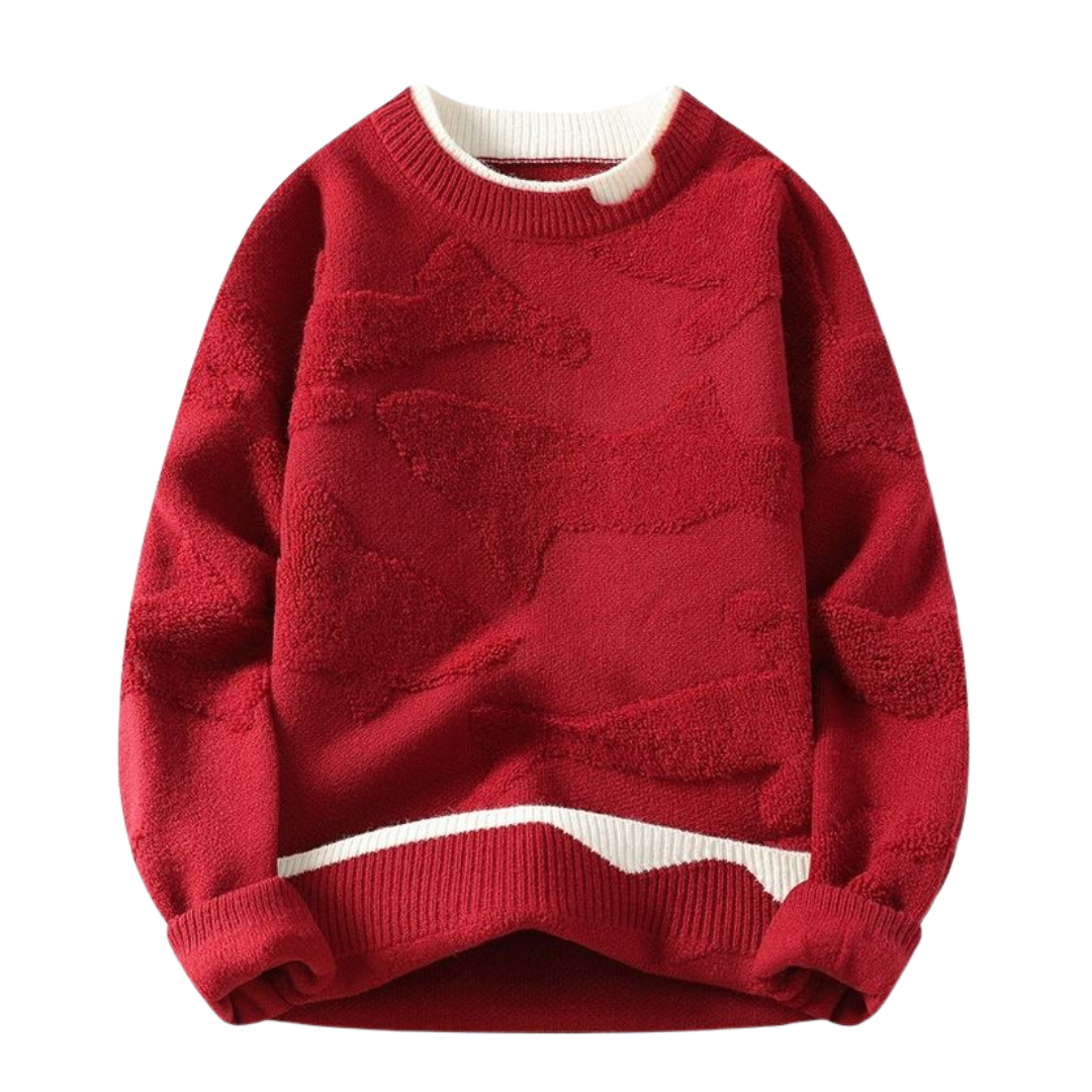 Victor | Sweter z Wypukłym Wzorem