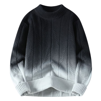 Owen | Gradientowy Sweter z Warkoczowym Splotem