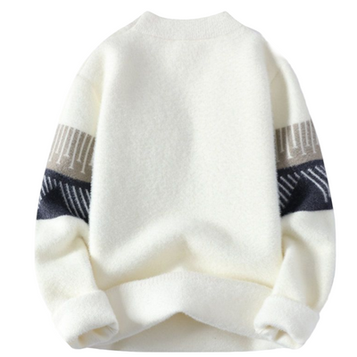 Elias | Sweter z Geometrycznym Wzorem