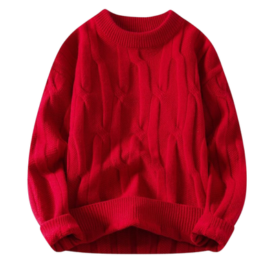 Daniel | Klasyczny Sweter z Warkoczowym Splotem