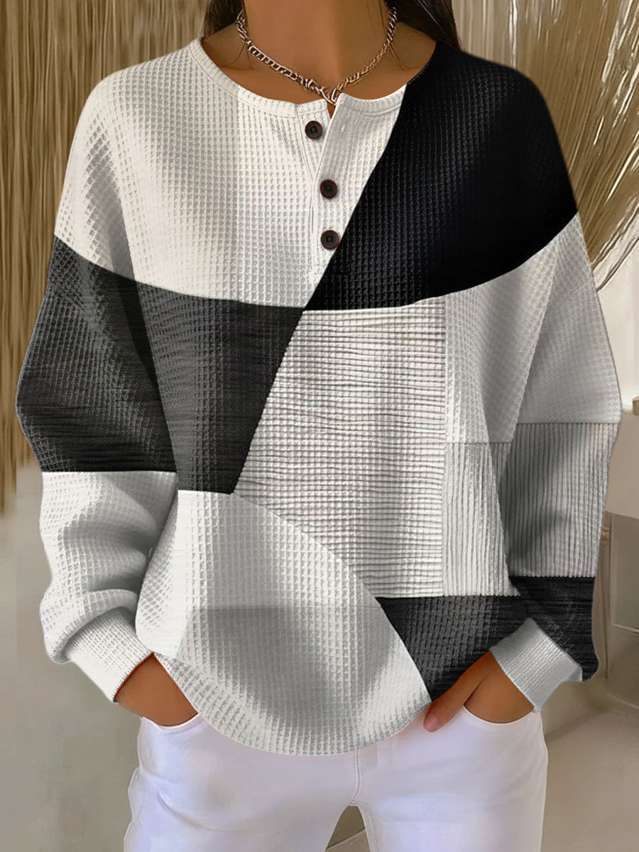 Amelia | Geometryczny Monochromatyczny Sweter