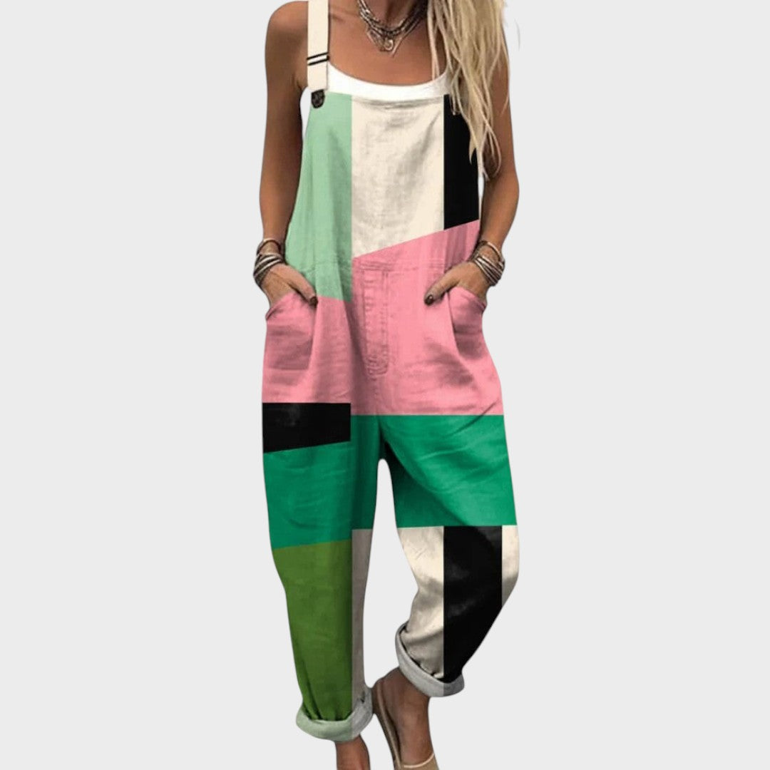 Patrycja | Geometryczne Ogrodniczki Blok kolorów