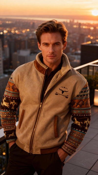 Sylwester | Męska Kurtka Tribal Sherpa